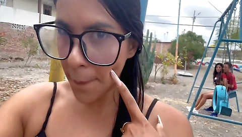 amateur brunette stepmom and her stepdaughter and stepfather