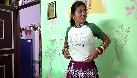 Indian stepsister fucks her stepbrother in a sexy dress