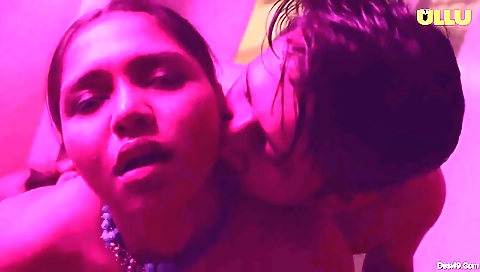 Hot busty lady with natural curves takes a coffee with a customer