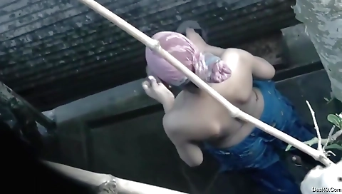 Indian solo girl with a sexy body getting a massage