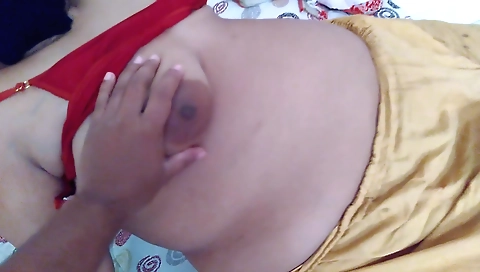 Indian BBw girl with a big ass is giving a blowjob