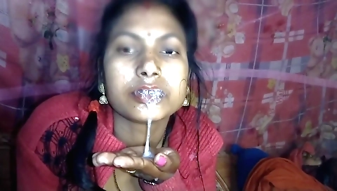 Hot brunette with a hairy pussy gets fucked and facial