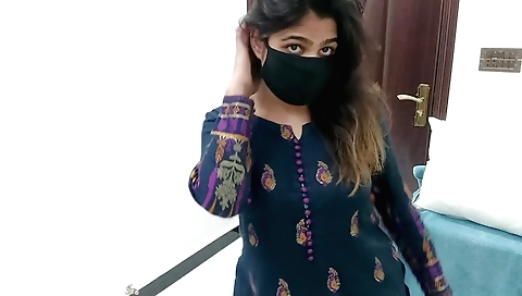Indian woman in nude outfit on a whatsapp video call