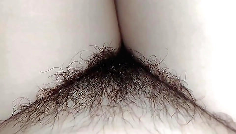 Sexy amateur female video with hairy pussy and natural body