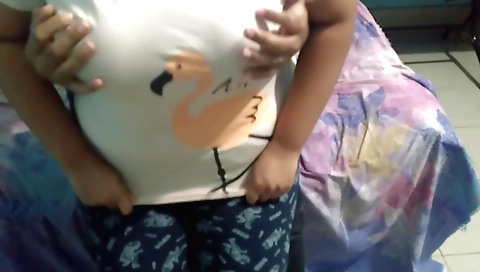 Indian big tits brunette gets fucked hard in her pussy