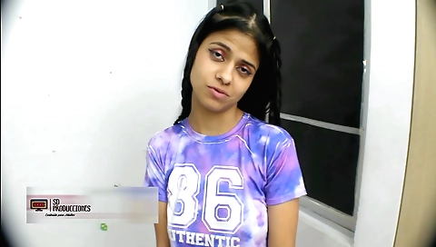 Indian girl gets horny on camera in a sexy step fantasy