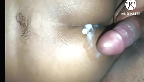 Hot brunette with a sexy body gets fucked in her bedroom