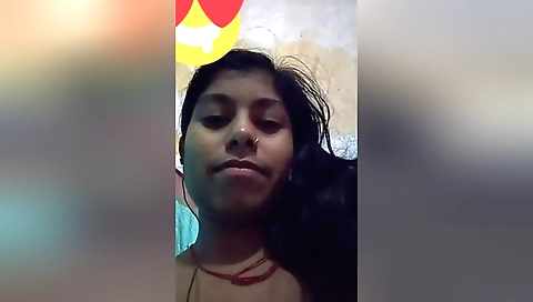 Amateur brunette naked in the village solo clip 03