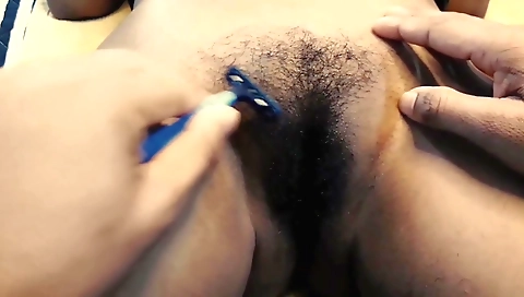 Indian girl in lingerie gets fucked in her hairy pussy