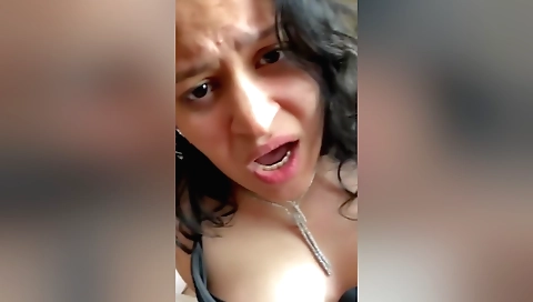 Busty brunette has a creampie on her ass after fucking