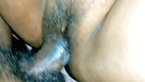 Amateur indian babe with a small body gets creampie