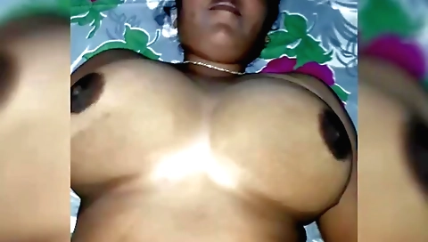 Indian brunette rides on his hard cock in amateur porn