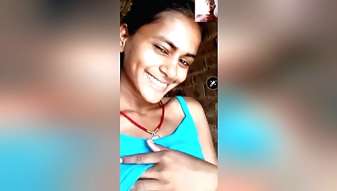 Hot brunette amateur indian girl is naked on web camera