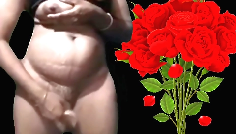 Indian girl with big tits takes a dildo on her ass