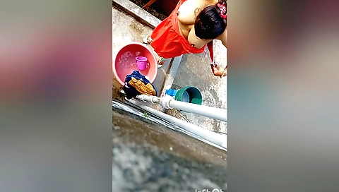 amateur indian shower scene with a petite brunette 18+