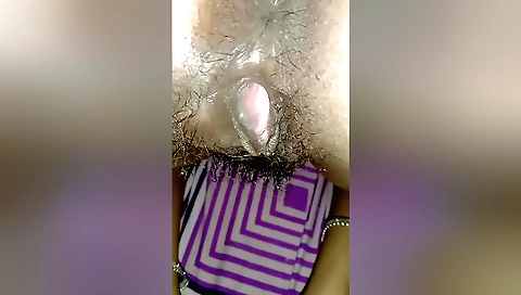 Indian teen sucks on her hairy pussy in pov porn video