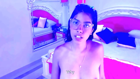 Horny brunette girl gets horny to fuck her stepbrother