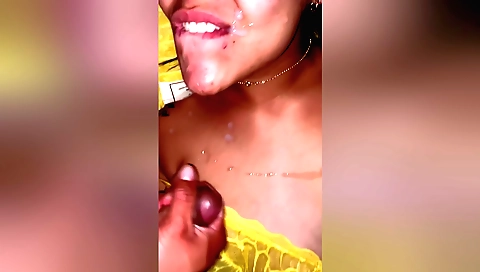 Amateur porn video with her mouth being used to suck