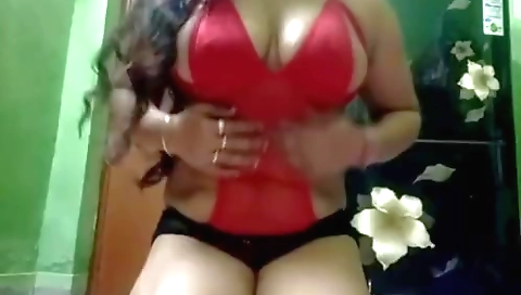Chubby bhabhi gets off from webcam in her amateur clip