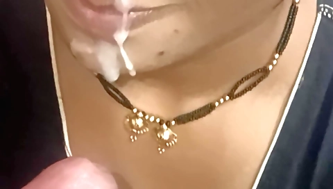 Bollywood bitch sucks my boyfriend and gets a facial