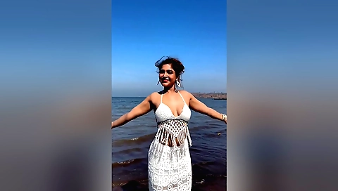 Sadie pop with large tits and a sexy face swallows stepdaddy's load