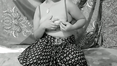 WIFE shows her big tits and body parts to me and we have some foreplay