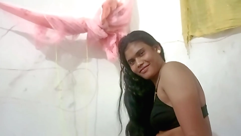 Indian brunette is fucked in her pussy by her husband