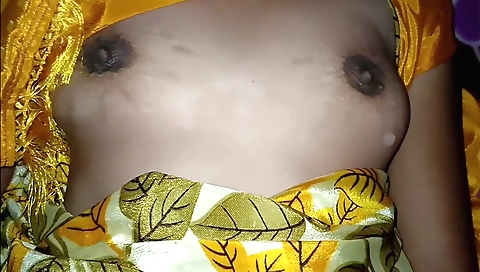 Busty hairy MILF fucks her husband's big black dick at night