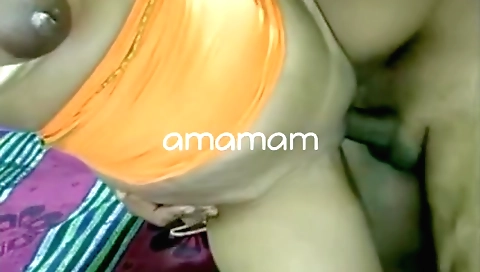 Busty brunette wife is making homemade cumshot clip