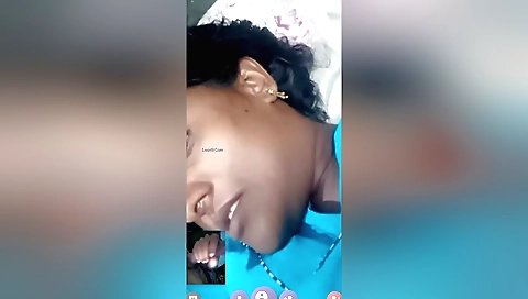 Indian brunette chick with nice figure shows off on webcam