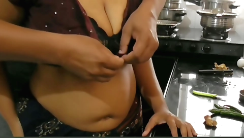 Hot indian girl in her kitchen gets penetrated by a guy