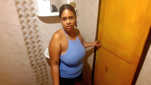 My stepbrother fucks me in the bathroom on porn scene