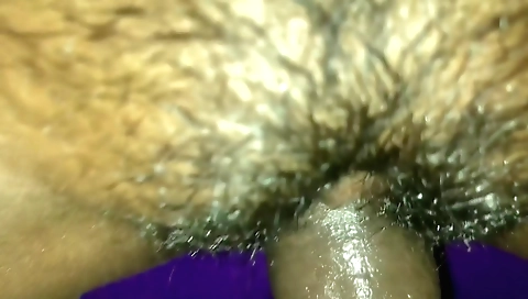Indian girl shows hairy hair and gives a blowjob to the guy