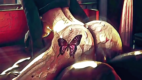 Indian girl with big ass is getting fucked on a bed in 3d