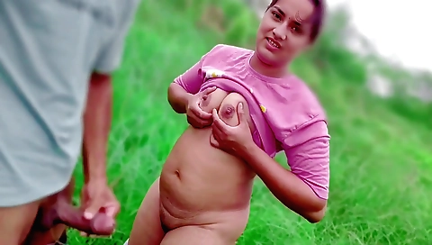 Indian college girl gets fucked hard in the jungle