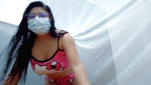 Hot babe with big tits and ass fucked by her vibrator