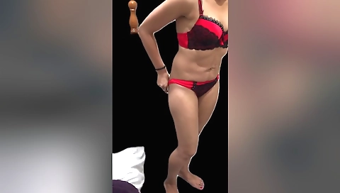 Horny brunette wife shows off her body in homemade solo video