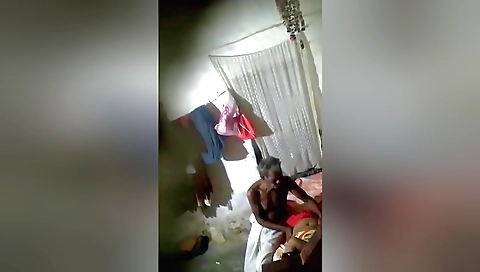 Indian brunette hottie with natural tits and an ass is filmed